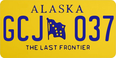 AK license plate GCJ037