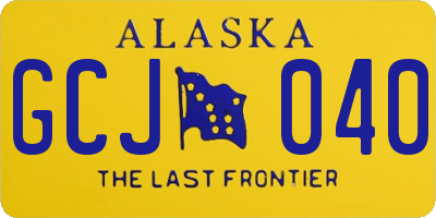 AK license plate GCJ040