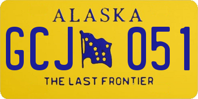 AK license plate GCJ051