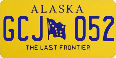 AK license plate GCJ052