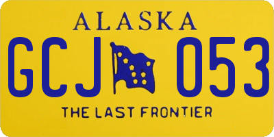 AK license plate GCJ053