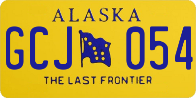 AK license plate GCJ054