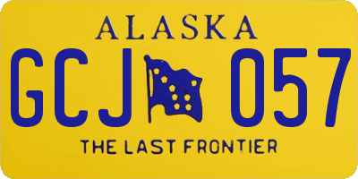 AK license plate GCJ057