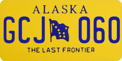 AK license plate GCJ060
