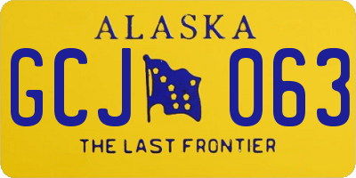 AK license plate GCJ063