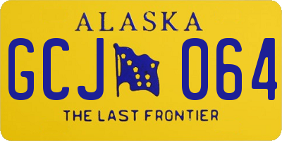 AK license plate GCJ064