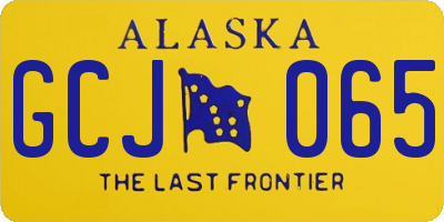 AK license plate GCJ065