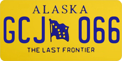 AK license plate GCJ066