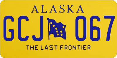 AK license plate GCJ067