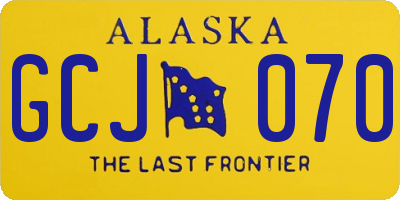 AK license plate GCJ070