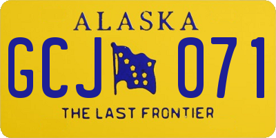 AK license plate GCJ071
