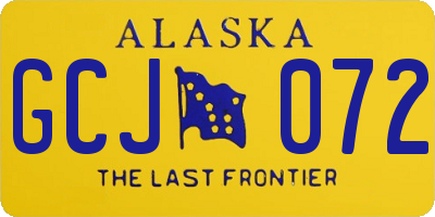AK license plate GCJ072