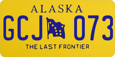 AK license plate GCJ073
