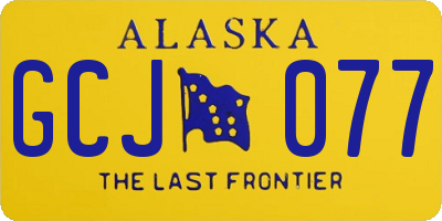 AK license plate GCJ077