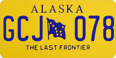 AK license plate GCJ078