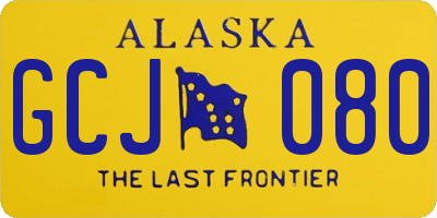 AK license plate GCJ080