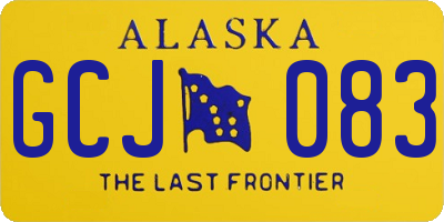 AK license plate GCJ083