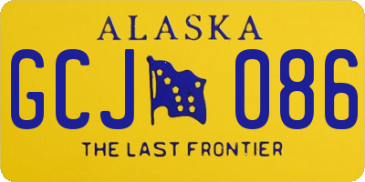 AK license plate GCJ086