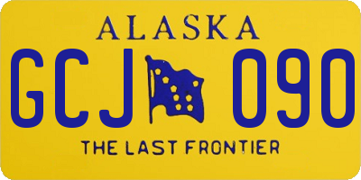AK license plate GCJ090