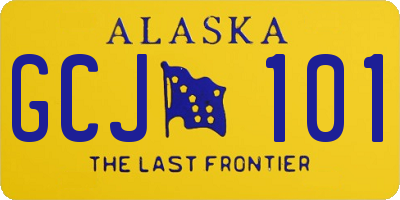 AK license plate GCJ101
