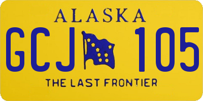 AK license plate GCJ105