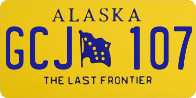 AK license plate GCJ107
