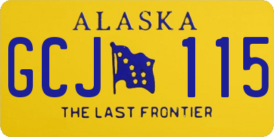 AK license plate GCJ115