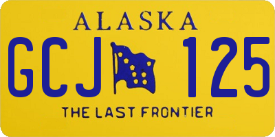 AK license plate GCJ125