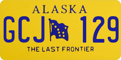 AK license plate GCJ129