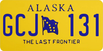AK license plate GCJ131