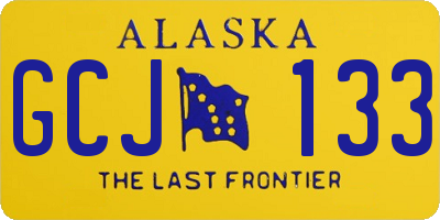 AK license plate GCJ133