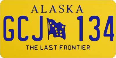 AK license plate GCJ134