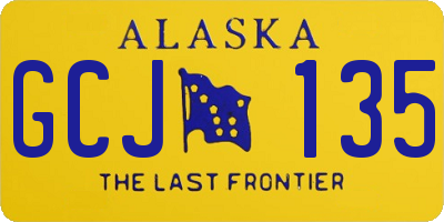 AK license plate GCJ135