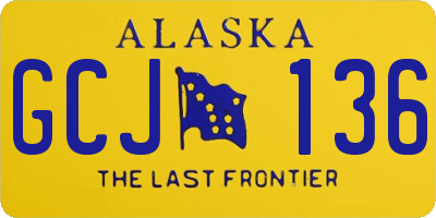 AK license plate GCJ136