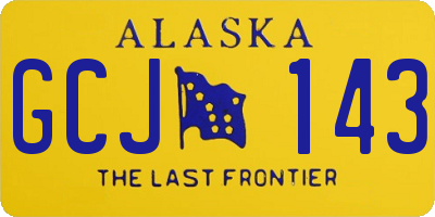 AK license plate GCJ143
