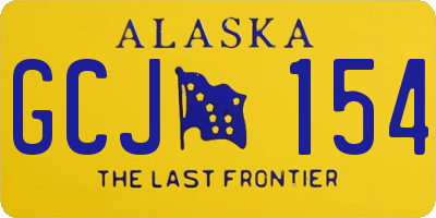 AK license plate GCJ154