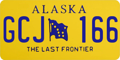 AK license plate GCJ166