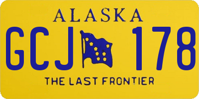 AK license plate GCJ178