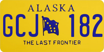 AK license plate GCJ182