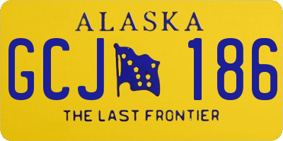 AK license plate GCJ186