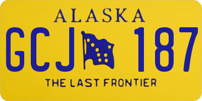 AK license plate GCJ187
