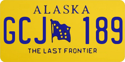 AK license plate GCJ189
