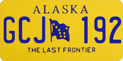 AK license plate GCJ192