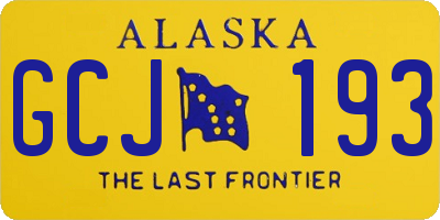 AK license plate GCJ193