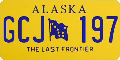 AK license plate GCJ197