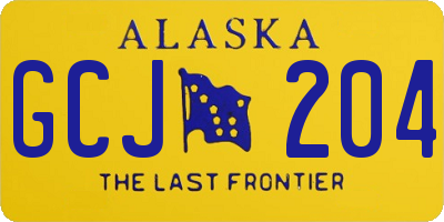 AK license plate GCJ204