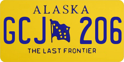 AK license plate GCJ206