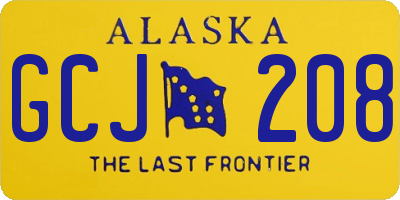 AK license plate GCJ208