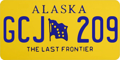 AK license plate GCJ209