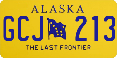 AK license plate GCJ213